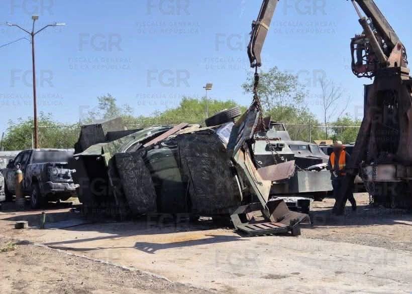 Destruye FGR 25 vehículos “monstruo” asegurados en Tamaulipas
