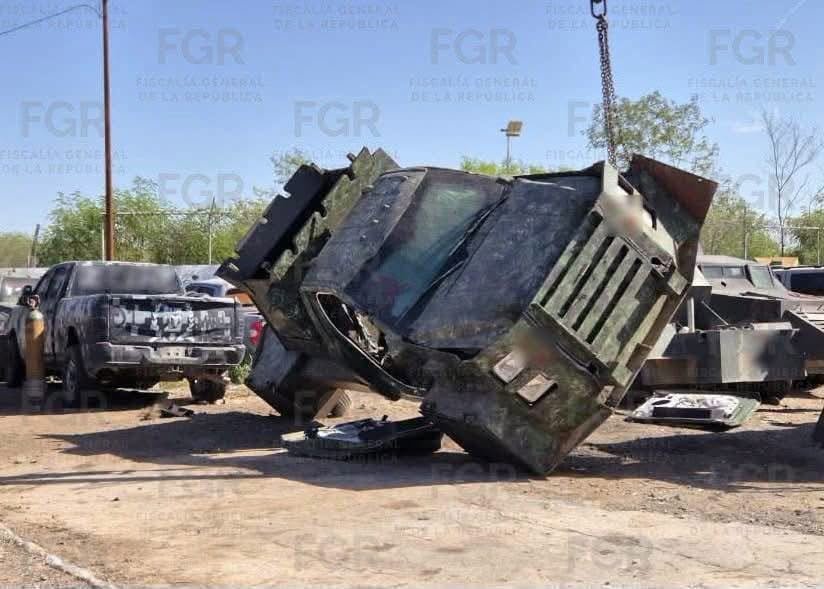 Destruye FGR 25 vehículos “monstruo” asegurados en Tamaulipas