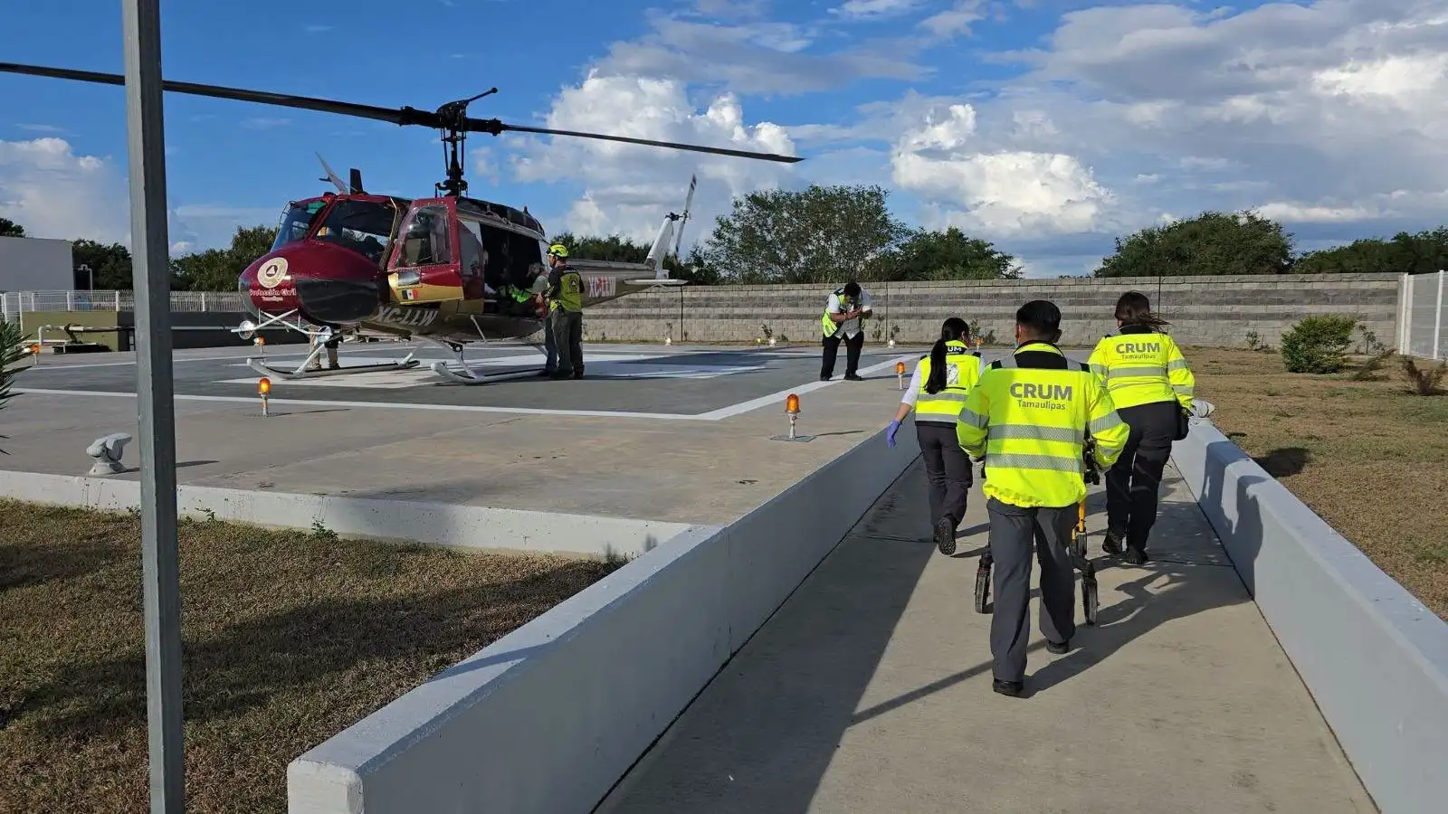 Trasladan en helicóptero a niña atropellada en Matamoros