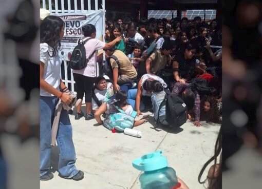 Estampida en secundaria de Ciudad Victoria deja alumno lesionado