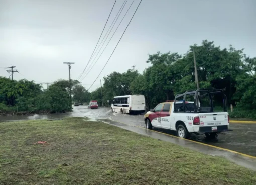 Lluvias en el sur de Tamaulipas dejan encharcamientos en cuatro colonias